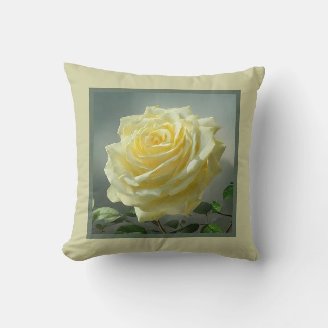 Pillow - romantic floral, rose flower, rose (Front)
