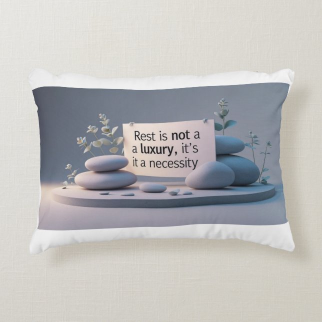 Pillow - Self-Care Quote Throw Pillow (Front)