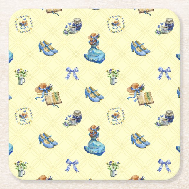 pillow square paper coaster (Front)
