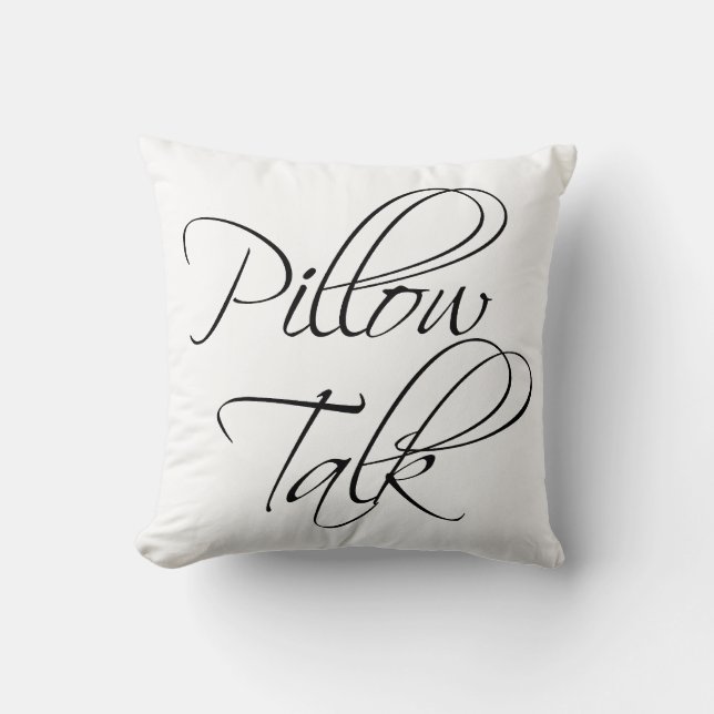 Pillow Talk Throw Pillow (Front)