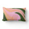 Pillow Throw, Peach Pink, green melted paint