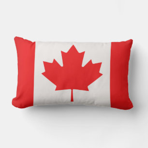 Pillow-Throw Pillow-Canadian Flag Lumbar Cushion