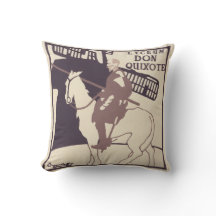 Pillow Vintage Poster 'Don Quixote'