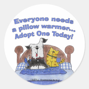 Pillow Warmers Classic Round Sticker