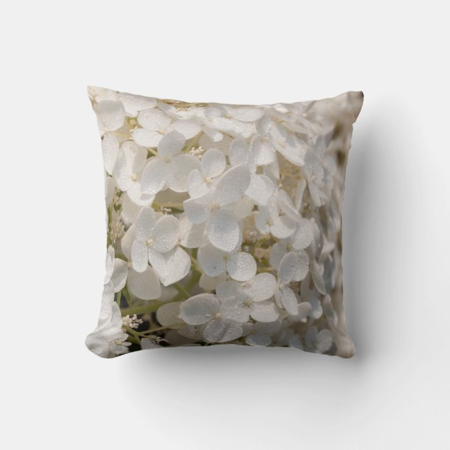 Pillow, white flowers cushion (Front)