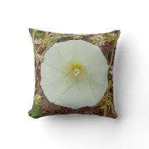 Pillow with big white flower