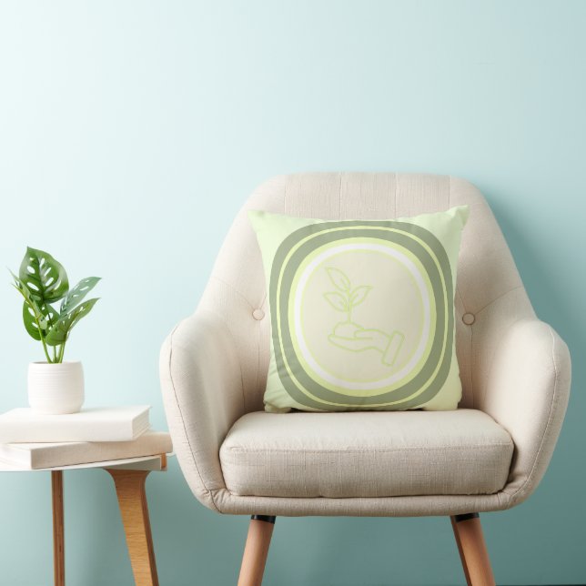 Pillow With Botanical Illustration (Chair)