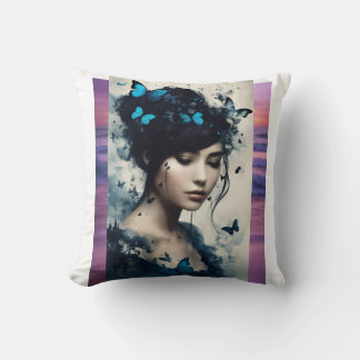 pillow with butterflies