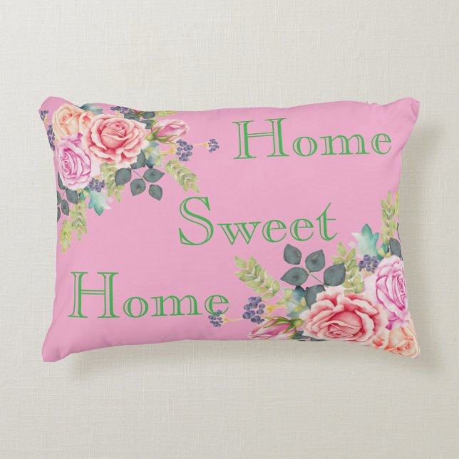 Pillow with floral design (Front)