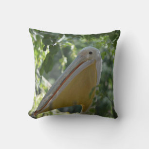 Pillow with funny pelican