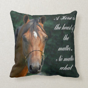 Pillow with Horse Head and saying