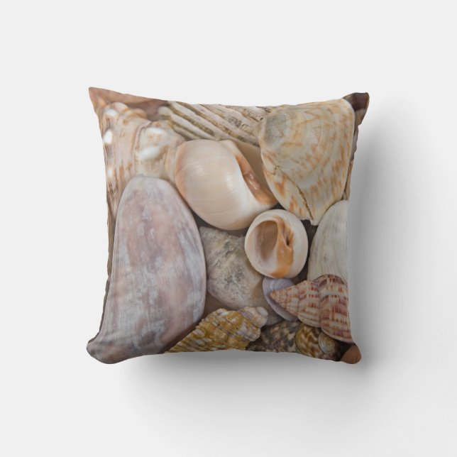 Pillow with Sea Shell Print (Front)