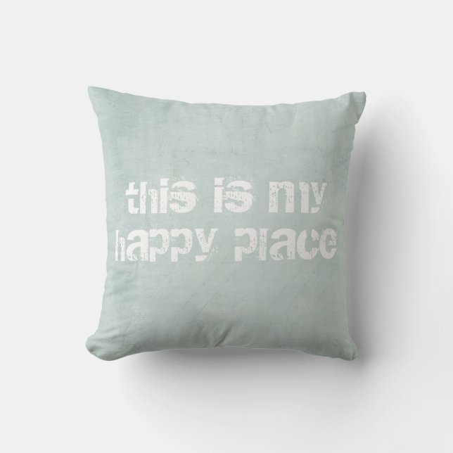 pillow with text quote grey and white (Front)