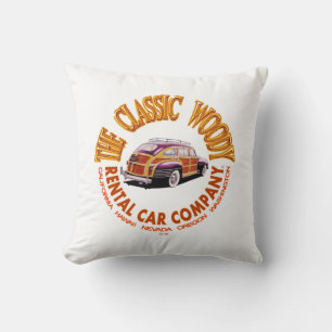 Pillow with The Classic Woody Rental Car Co. Ver 3