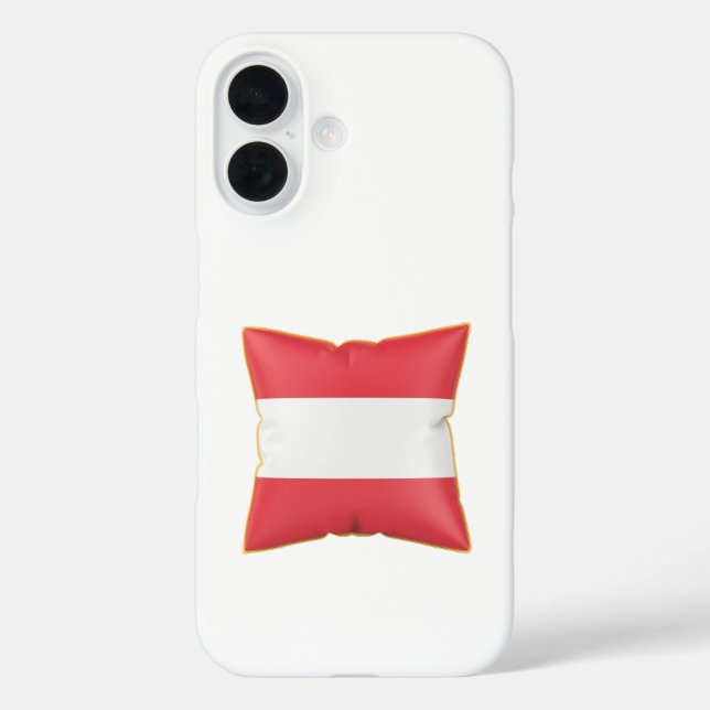 Pillow with the flag of Austria Case-Mate iPhone Case (Back)