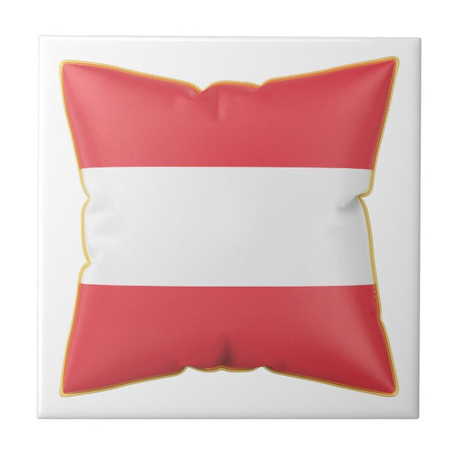 Pillow with the flag of Austria Ceramic Tile (Front)