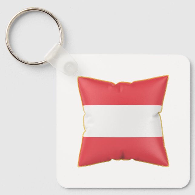 Pillow with the flag of Austria Key Ring (Front)