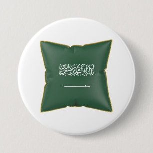 Pillow with the flag of Saudi Arabia 7.5 Cm Round Badge