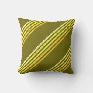 Pillow -  Yellow Lines on Dark Background