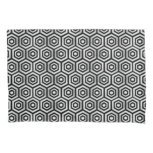 Pillowcase Black White Hexagon Geometric Pattern