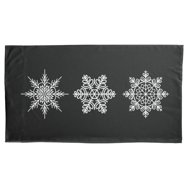 Pillowcase King Snowflakes (Front)