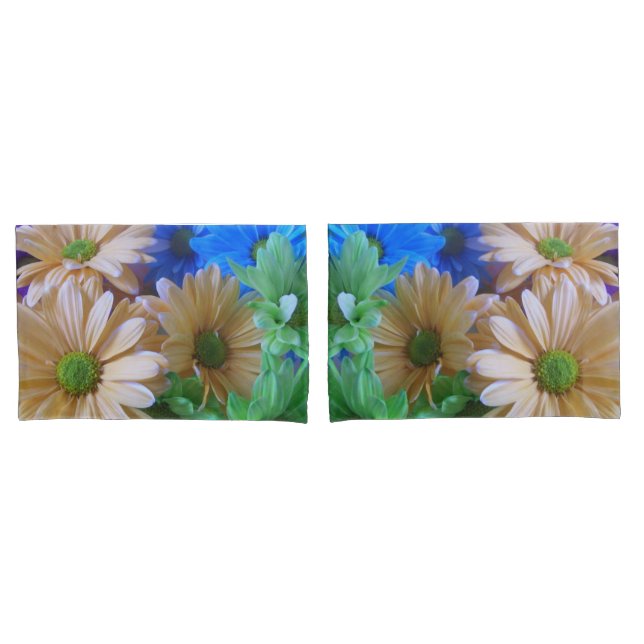 Pillowcases - Multi-Coloured Daisies I (Front-Set)