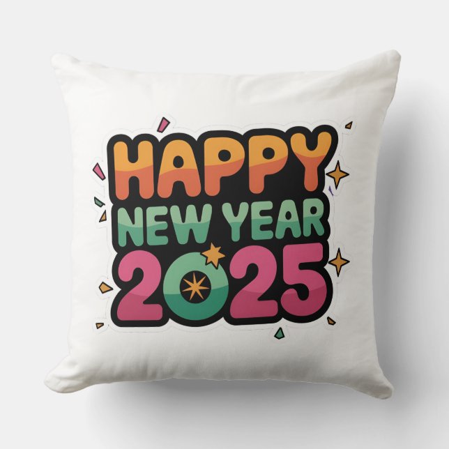   Pillows with Personality: Happy New year 2025 (Front)
