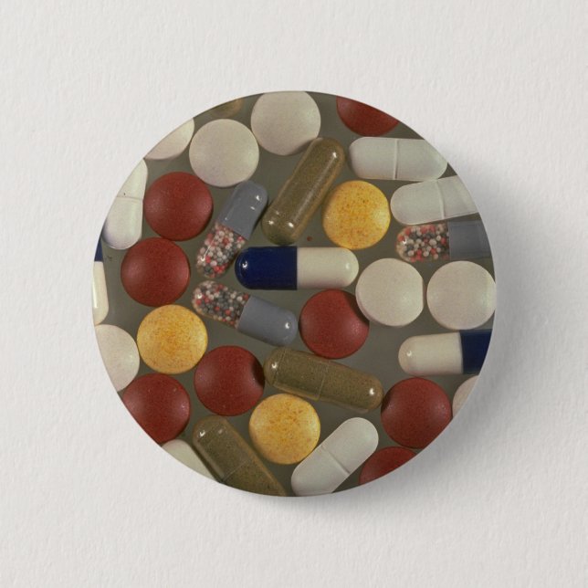 Pills 6 Cm Round Badge (Front)