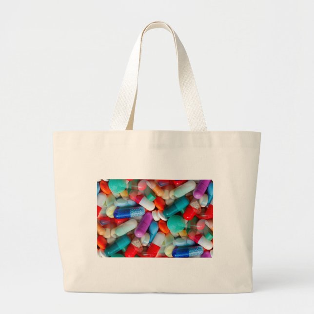pills drugs large tote bag (Front)