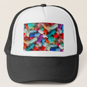 pills drugs trucker hat
