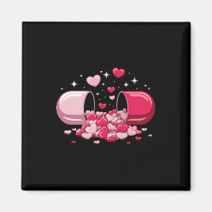 Pills Heart Love Valentine Hearts Medicine Pharmac Magnet
