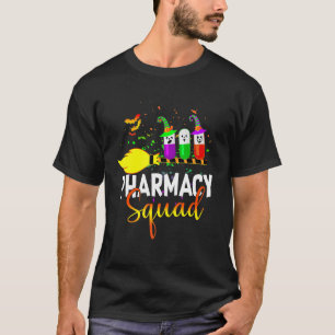 Pills Pharmacist Crew Pharmacy Squad Happy Hallowe T-Shirt