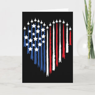 Pilot Aeroplane American Flag Plane Aviation Valen Card