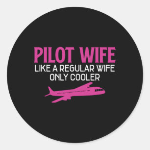Pilot Aeroplane Aviation Classic Round Sticker
