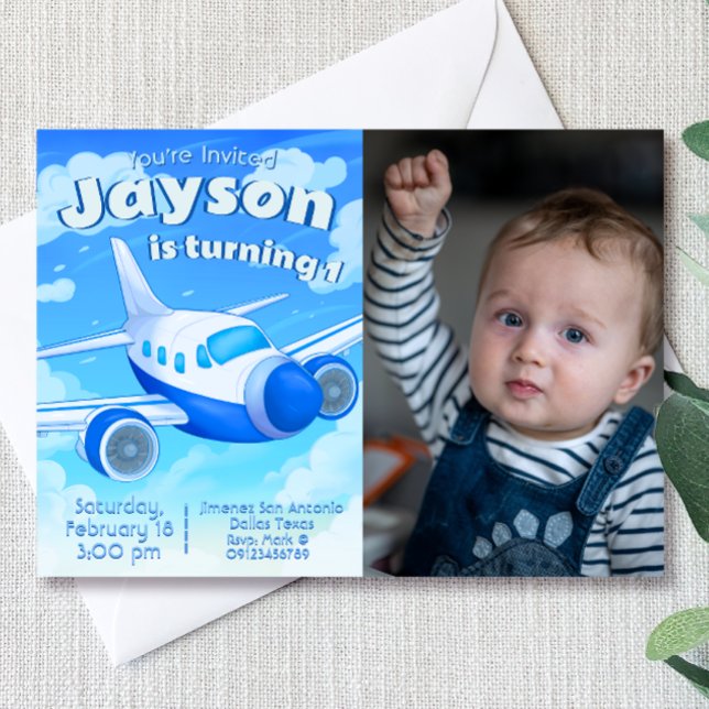 Pilot - Aeroplane Boy Birthday Invitation (Creator Uploaded)