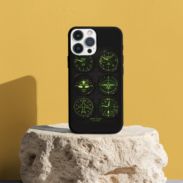 Pilot Aeroplane Night Flight Instruments Aviation iPhone Case (Creator Uploaded)