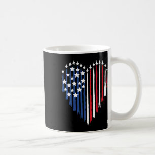 Pilot Airplane American Flag Plane Aviation Valent Coffee Mug
