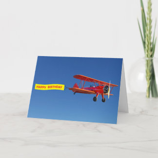 PILOT AIRPLANE BIRTHDAY CARD