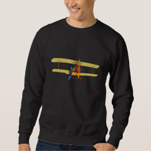 Pilot And Biplane Aeroplane Sweatshirt