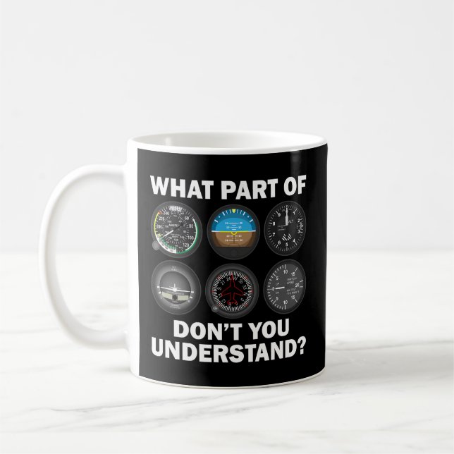 Pilot Aviation Airline Pilot Instruments Coffee Mug (Left)
