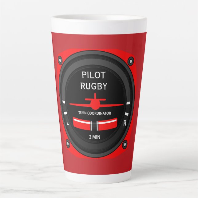 Pilot Aviation Geek Latte Mug (Front)