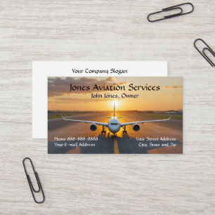 Pilot Aviation Service Jet Plane Business Card