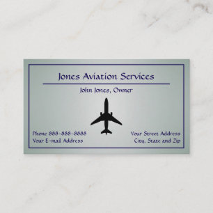 Pilot Aviation Service Jet Plane Business Card
