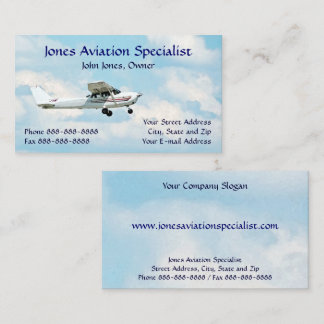 Pilot Aviation Single Engine Plane Business Card