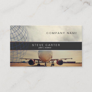 Pilot Aviator Plane Driver Mechanic Aviation Business Card