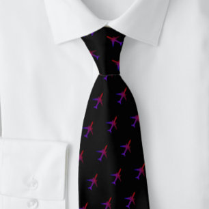 Pilot Blue Navy Aeroplane NeckTie
