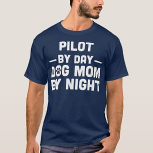 Pilot By Day Cat Mum By Night 2189 T-Shirt