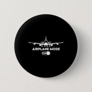 Pilot C172 Flying Gift Airplane Mode 6 Cm Round Badge