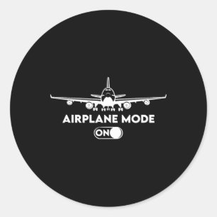 Pilot C172 Flying Gift Airplane Mode  Classic Round Sticker