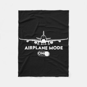 Pilot C172 Flying Gift Airplane Mode  Fleece Blanket
